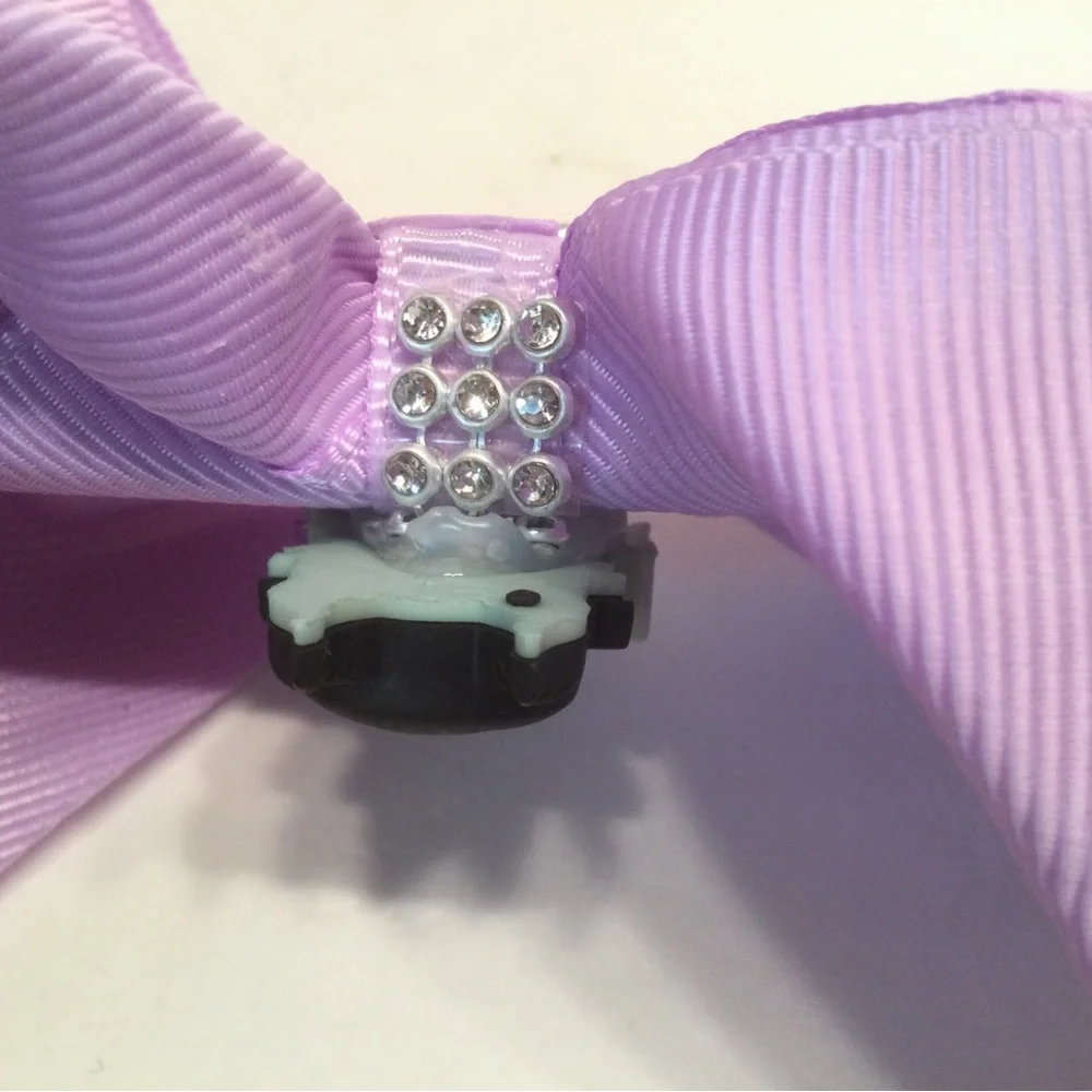 Disney Maleficent Hair Bow Clip Bling LRG 5” Purple Villain Barrette Pony Tail